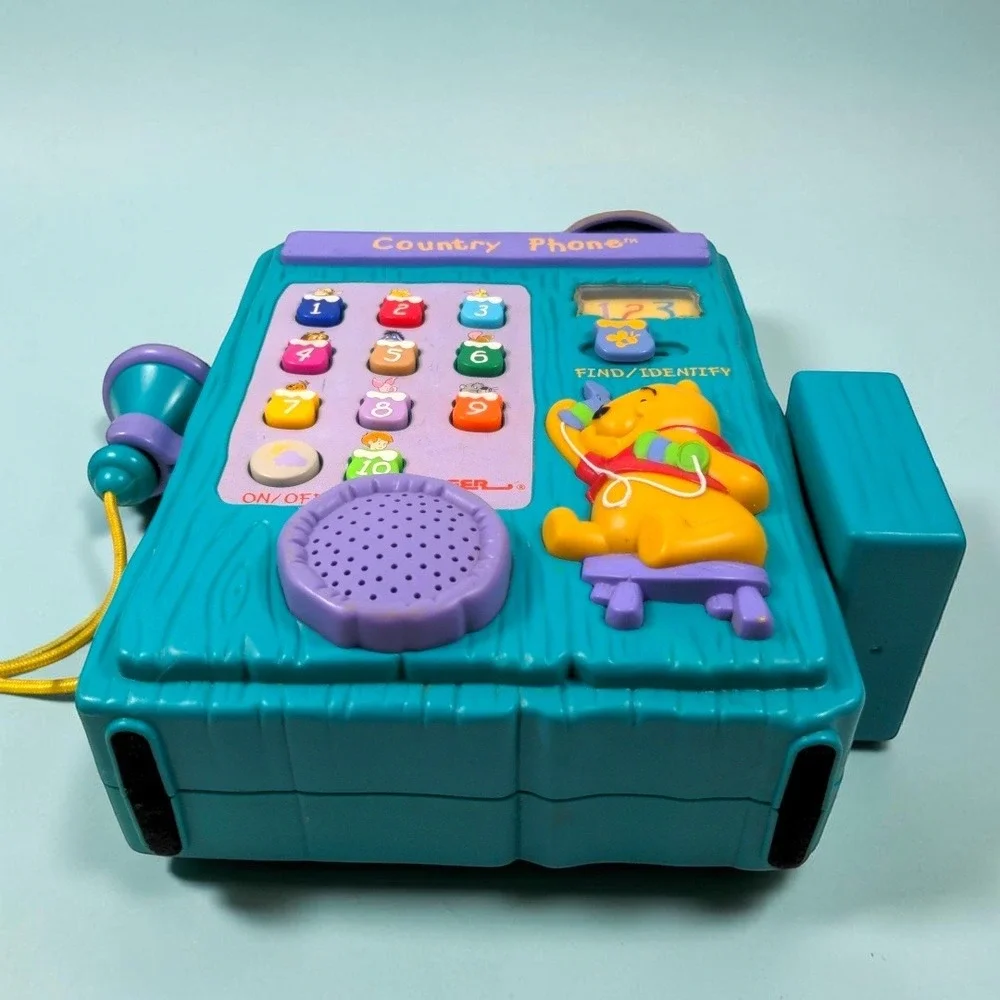 Vtg 97 Disney Winnie the Pooh Country Phone Interactive Talking Toy Tiger WORKS